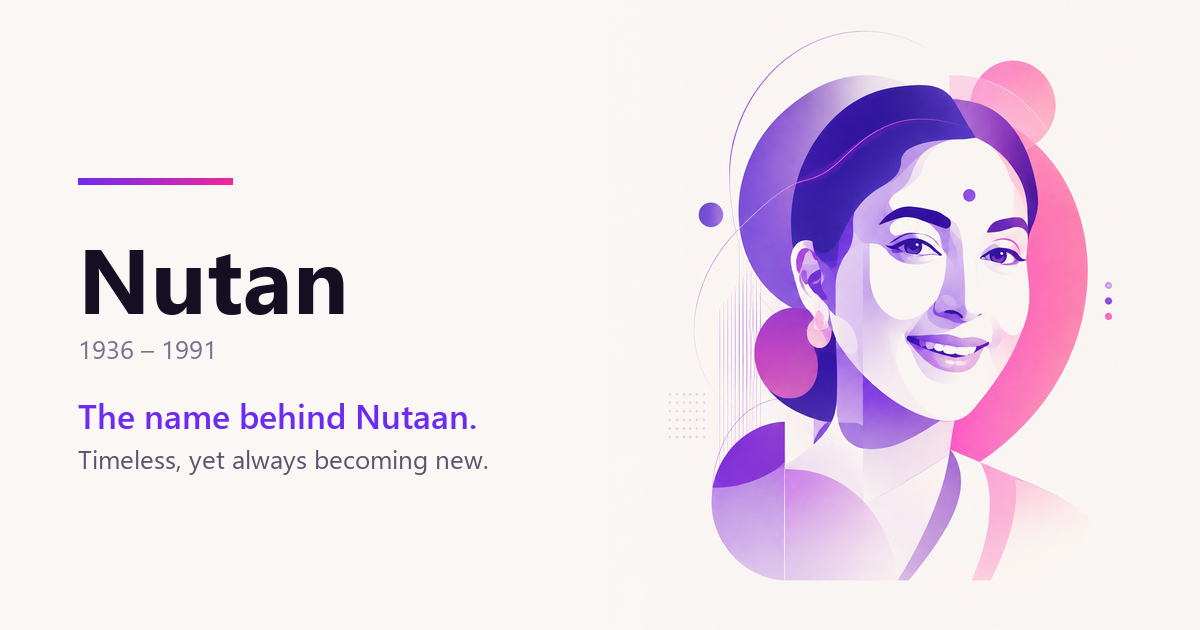 Illustrated portrait of the Indian actress Nutan