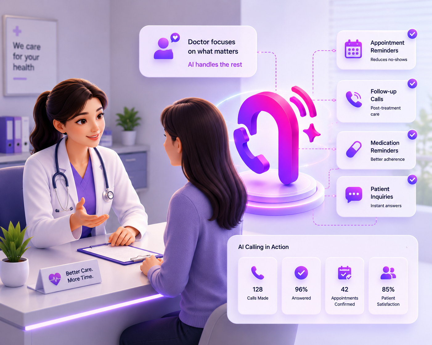 Nutaan Voice AI assistant handling a natural phone conversation