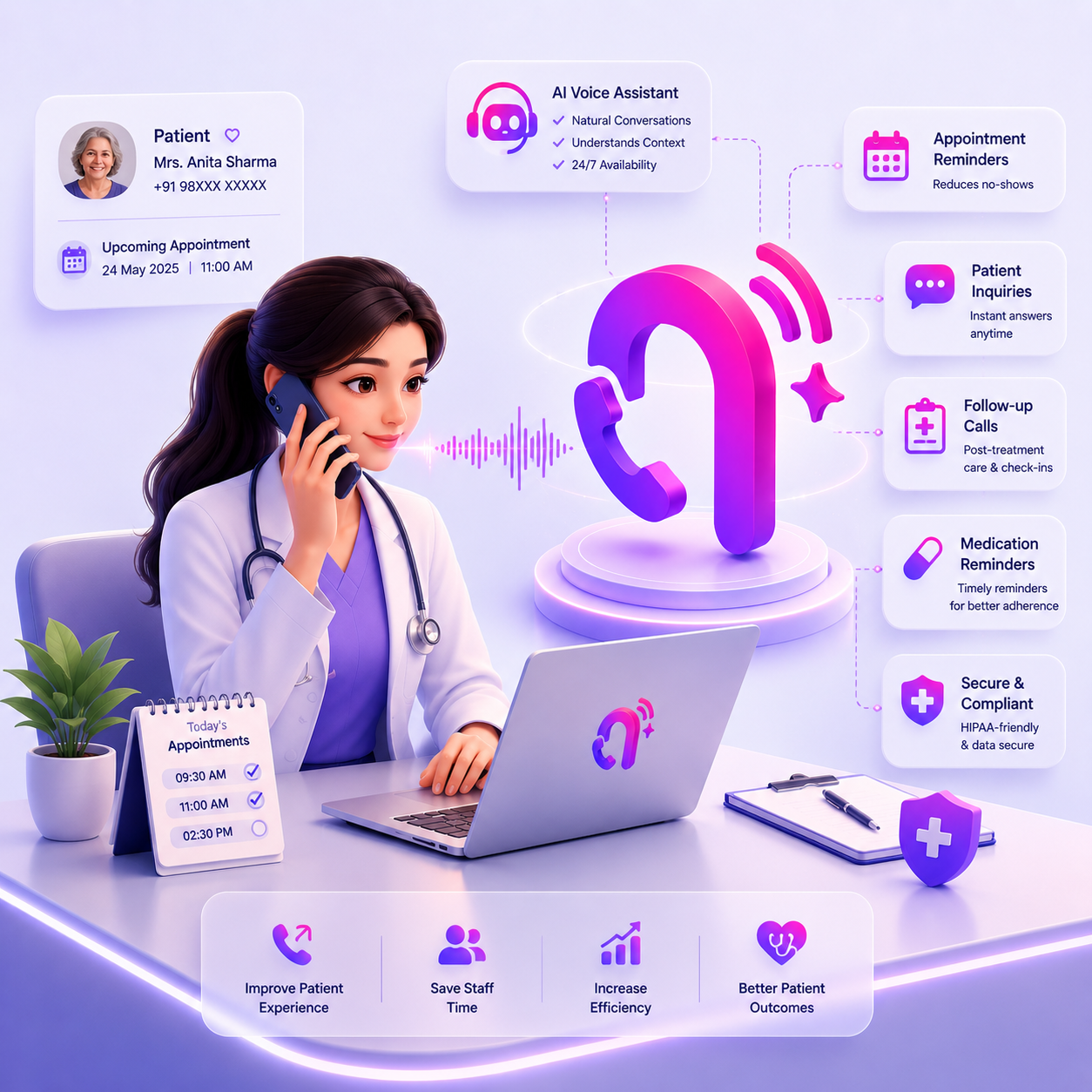 Nutaan AI calling services making automated business calls