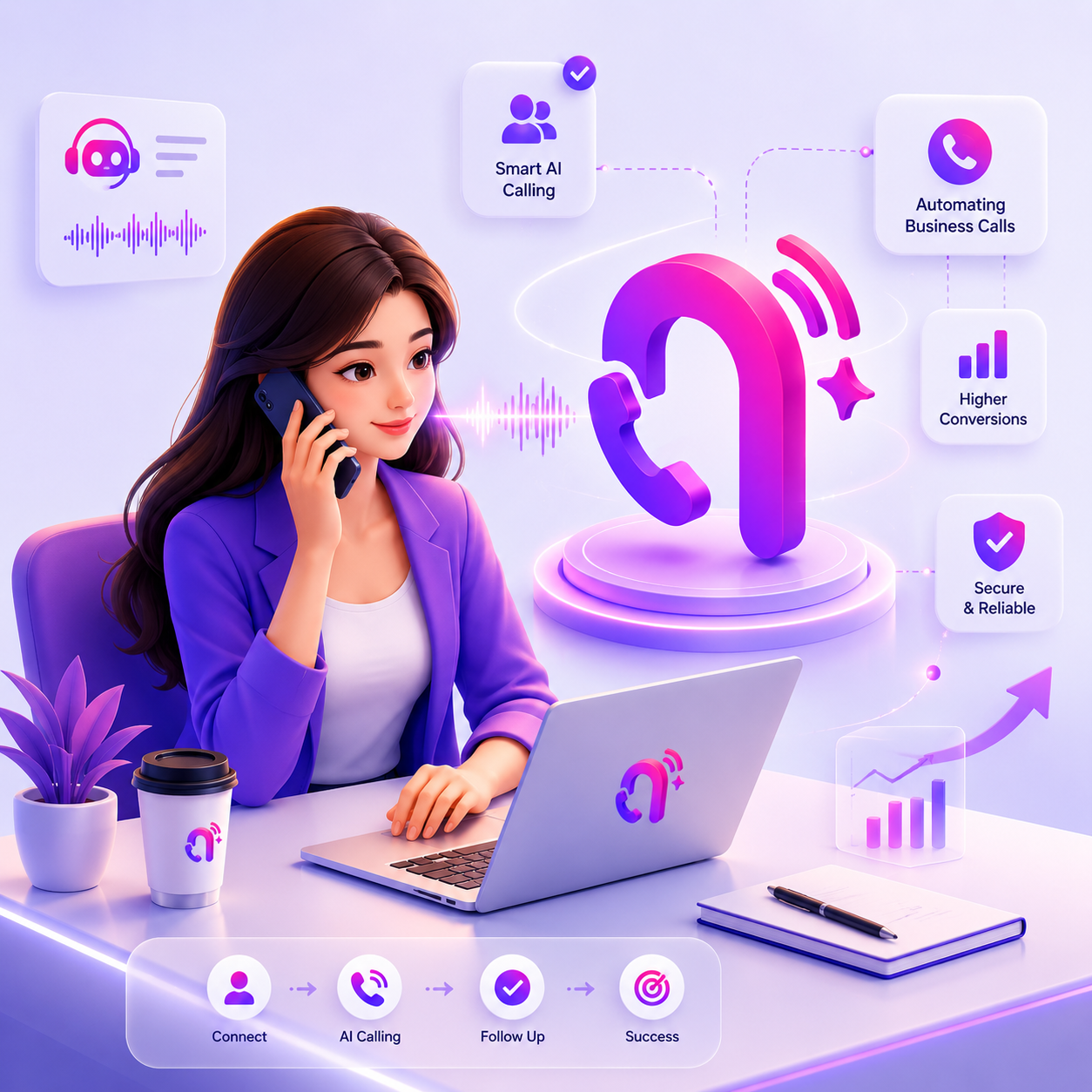 Nutaan AI call center software handling concurrent customer calls