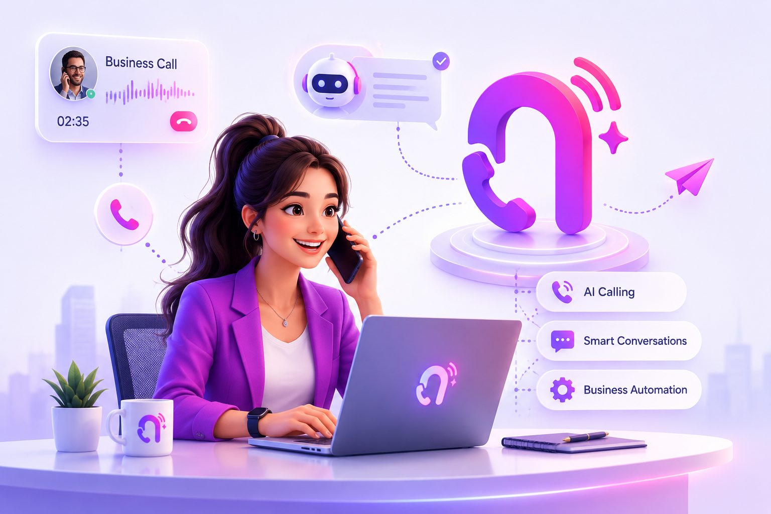 Nutaan AI customer support assistant answering website chat